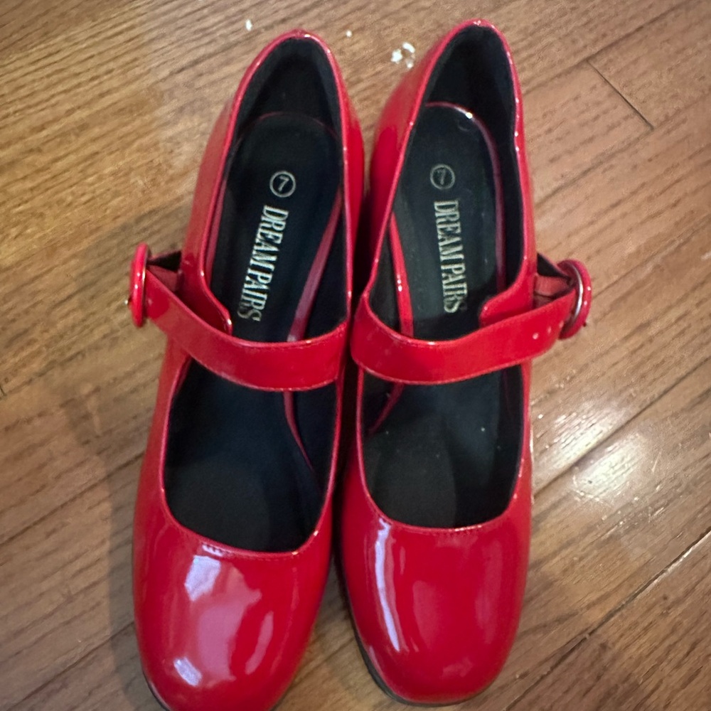 Dream Pairs Red Patent Leather heels